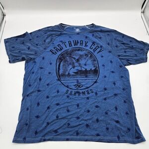 Disney Cruise Line Castaway Cay Bahamas Graphic T Shirt Mens XXL Blue